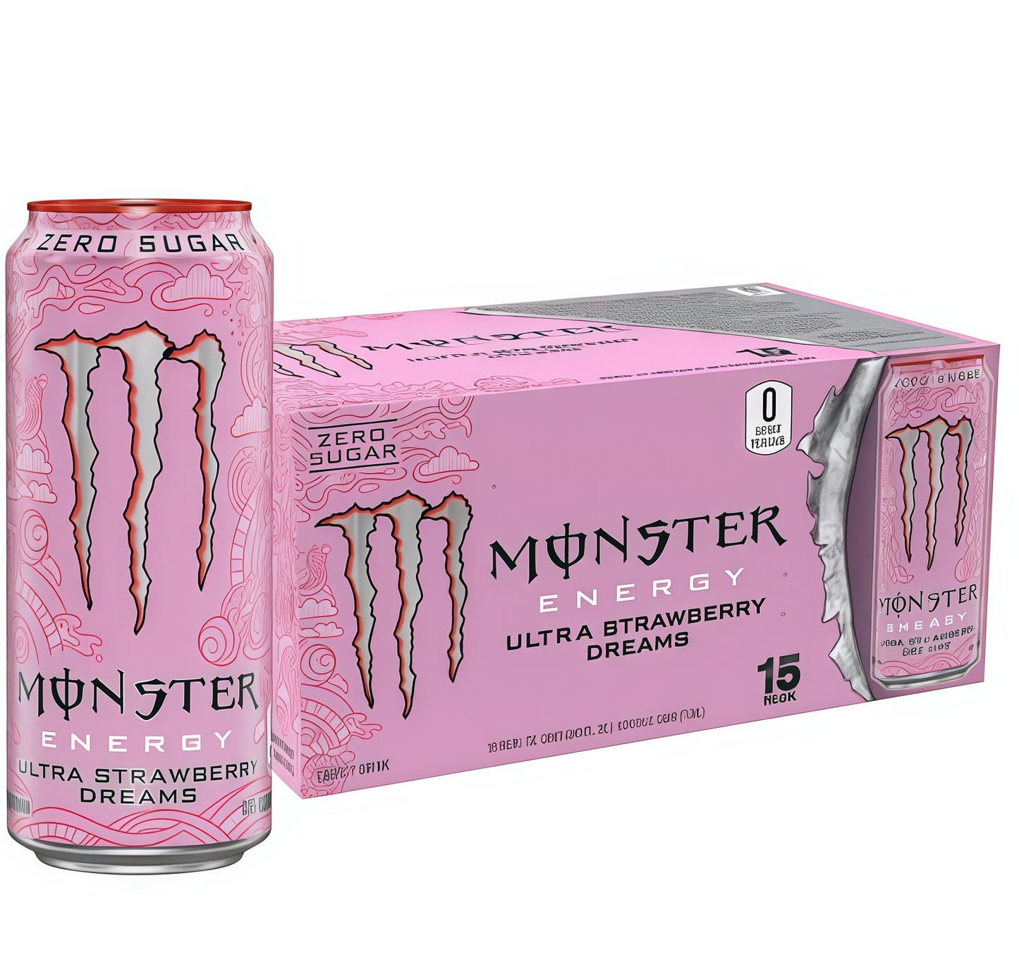 Sugar-Free Energy Drink, 16oz (15 Cans), Zero Calorie