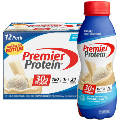 Premier Protein Shake, 30g Protein, 1g Sugar (12 Pack)
