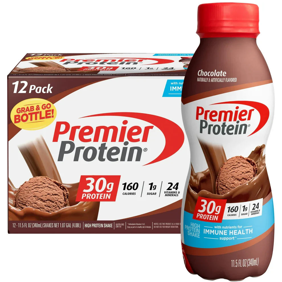 Premier Protein Shake, 30g Protein, 1g Sugar (12 Pack)
