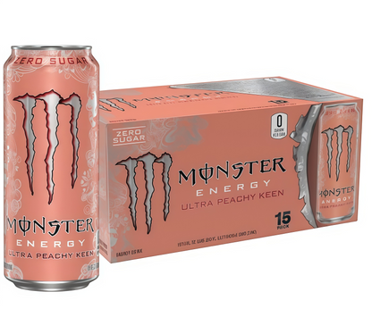 Sugar-Free Energy Drink, 16oz (15 Cans), Zero Calorie