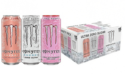 Sugar-Free Energy Drink, 16oz (15 Cans), Zero Calorie